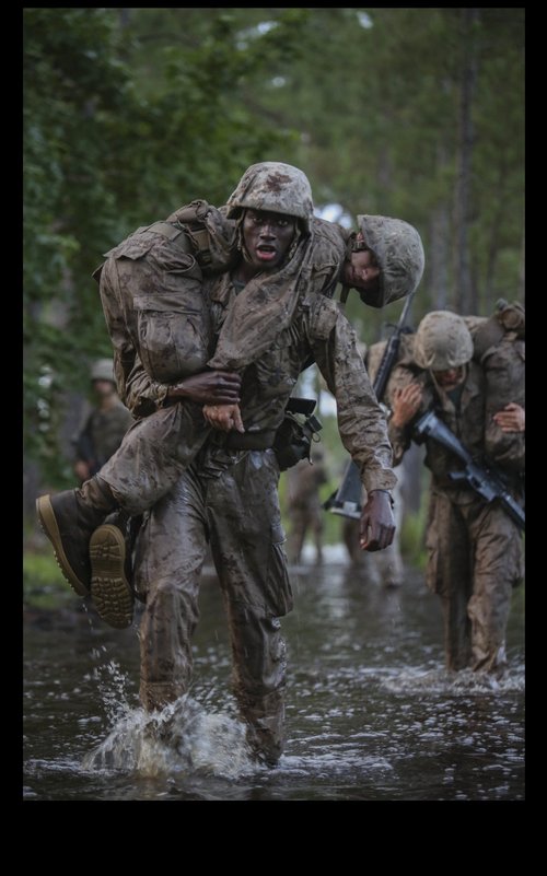 Marines in combat training